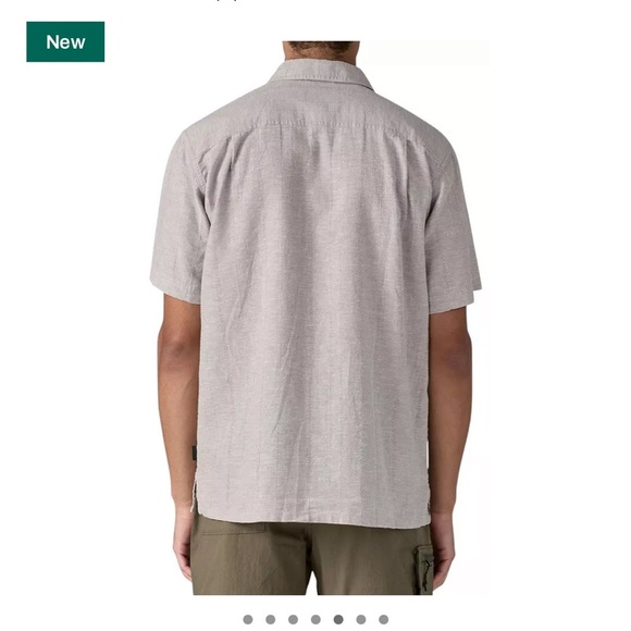 Patagonia Men's Medium Back Step Short Sleeve Shirt Salt Grey NWT Button-Up - Picture 6 of 11